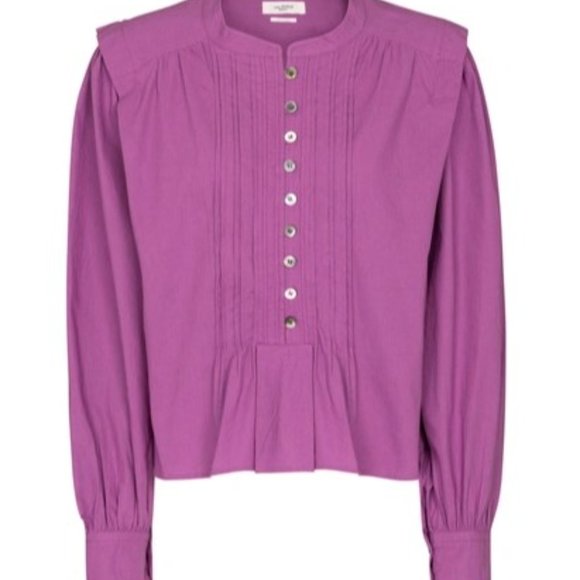 ISABEL MARANT ETOILE Purple Okina Blouse - Size 38 / Small / Medium US 4-6 - Picture 13 of 16